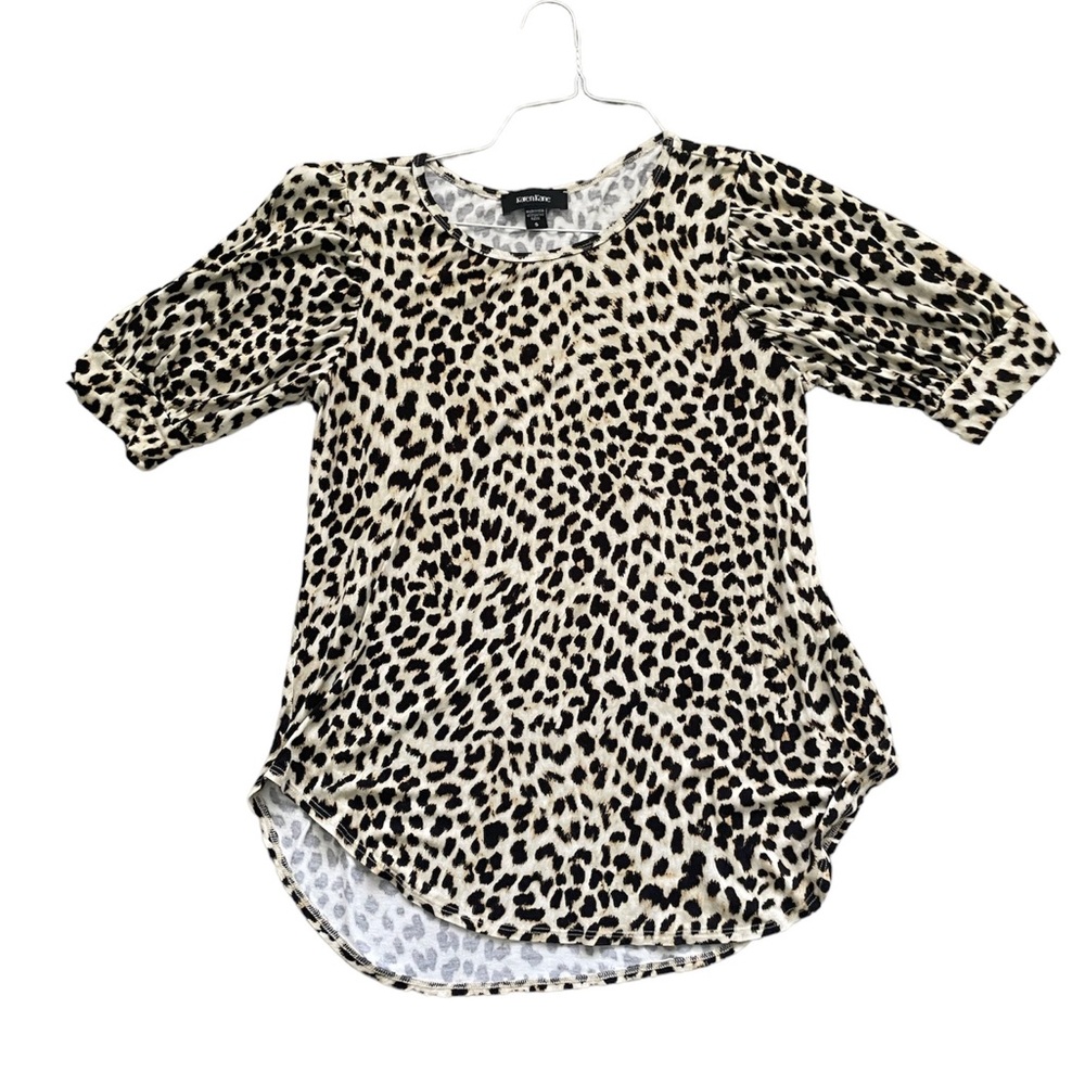 Karen Kane cheetah print blouse small